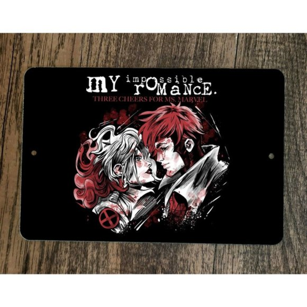 My Impossible Romance Ms Marvel 8x12 Metal Wall Sign Comics Parody Poster